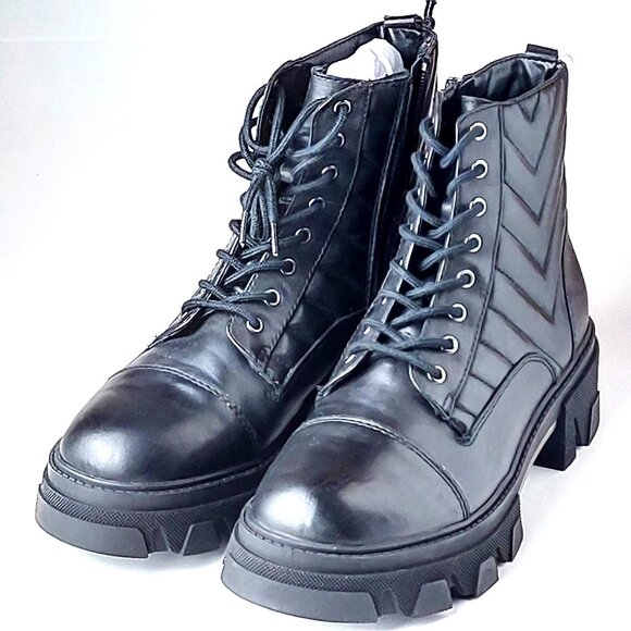 Aldo Montrose Women Combat Winter Ankle Bootie - Size 9m - Picture 2 of 11